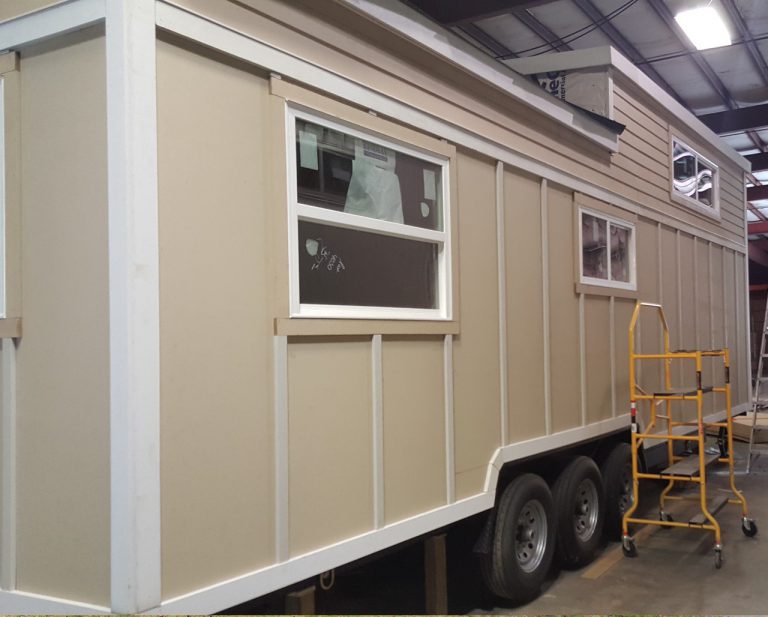 Mustard Seed tiny house shell Stage1 with windows